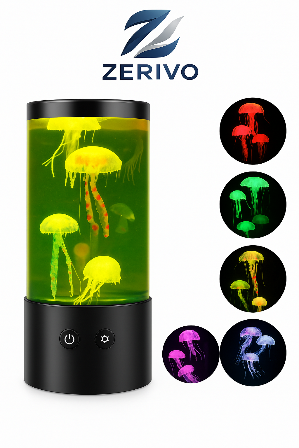 Zerivo - Magische Quallen-Lampe LED Nachtlicht mit Farbwechsel