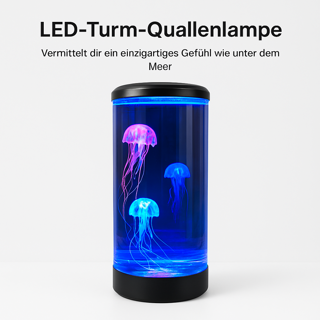 Zerivo - Magische Quallen-Lampe LED Nachtlicht mit Farbwechsel